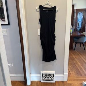 Maternity Black Sleeveless V-Neck Dress